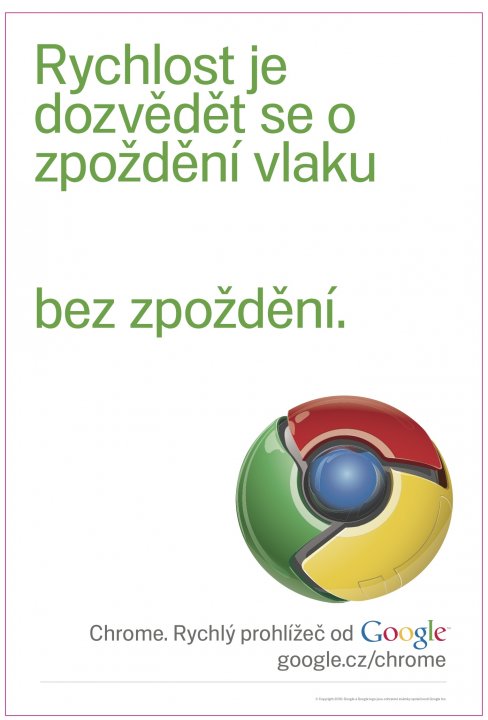 Reklama na Google Chrome - druhá varianta