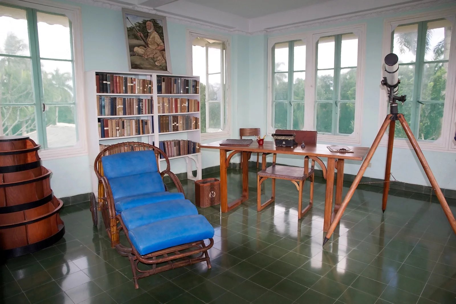 Vila Finca Vigia v San Francisco de Paula, pár kilometrů od Havany - žil tu od třicátých do šedesátých let