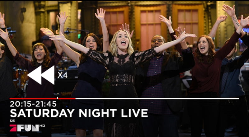 Giga TV - Ovládací lišta a timeshift