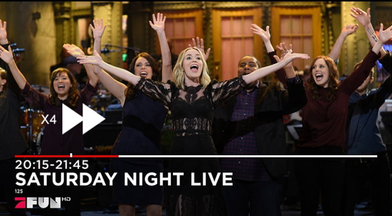 Giga TV - Ovládací lišta a timeshift