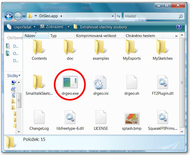 Obsah ZIP archivu
