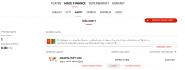 Podrobné nastavení parametrů platebních karet mBank. (15. 5. 2020)