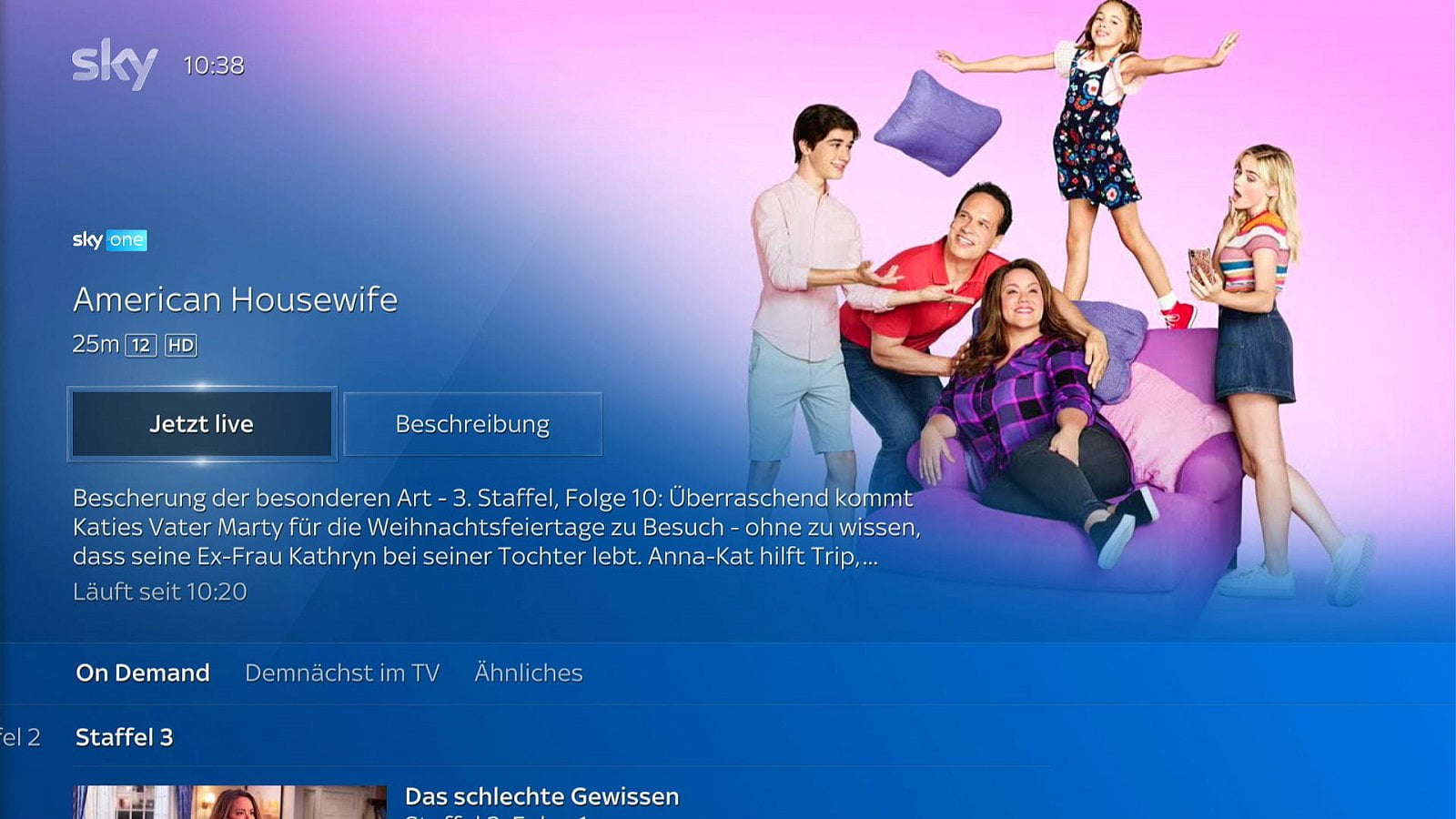 Ukázky uživatelského rozhraní (Sky Deutschland)