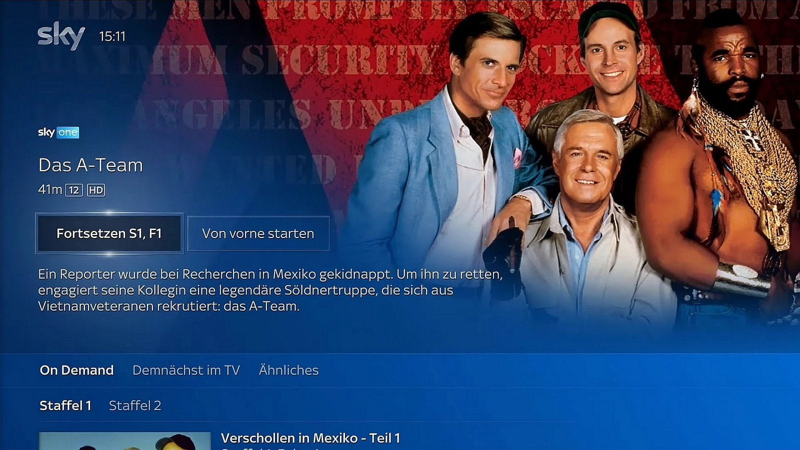 Ukázky uživatelského rozhraní (Sky Deutschland)