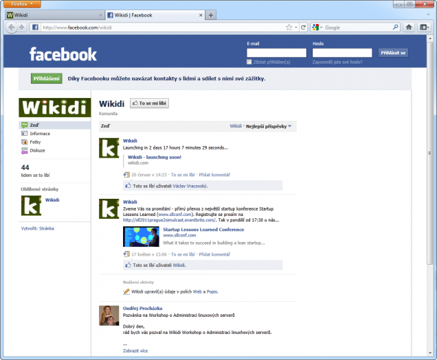 Novinky o Wikidi můžete sledovat i na Facebooku