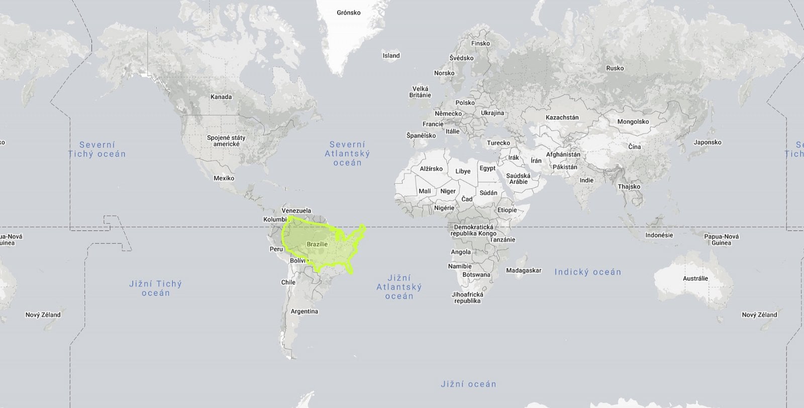 The true size: Jak jsou skutečně velké jednotlivé státy