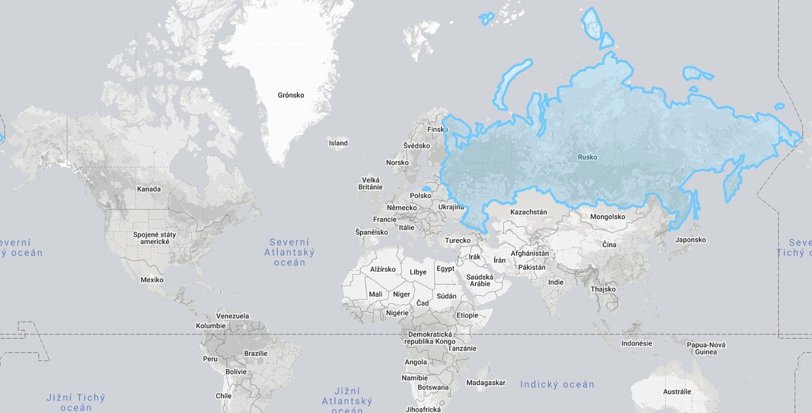 The true size: Jak jsou skutečně velké jednotlivé státy