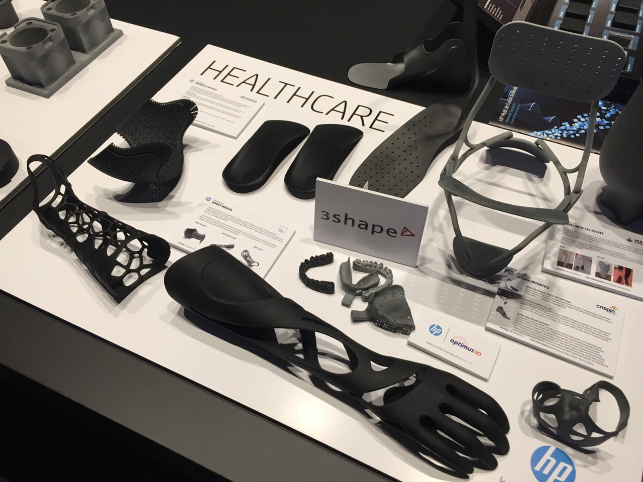 Výrobky vytištěné na 3D tiskárnách od HP Inc.