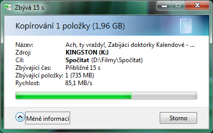 Kopírování z flash disku na počítač