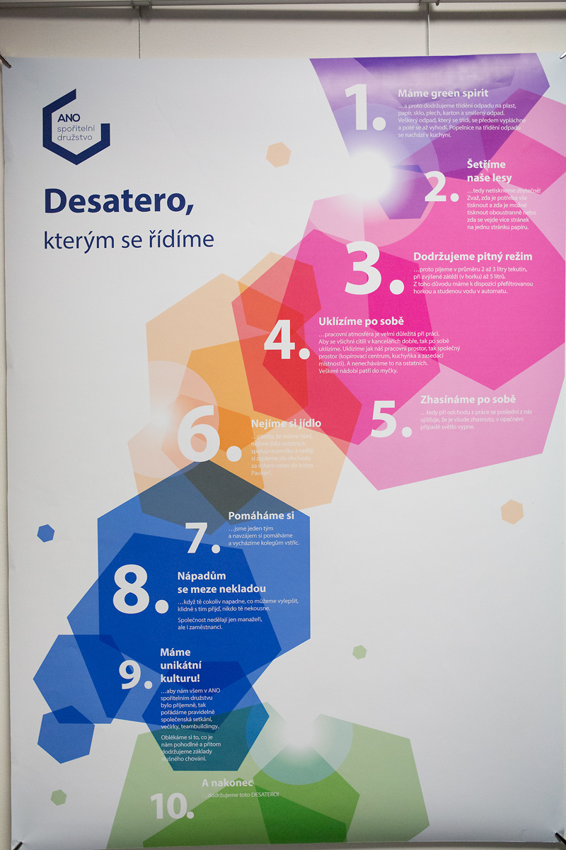 Interní desatero družstva je vlastně devatero.