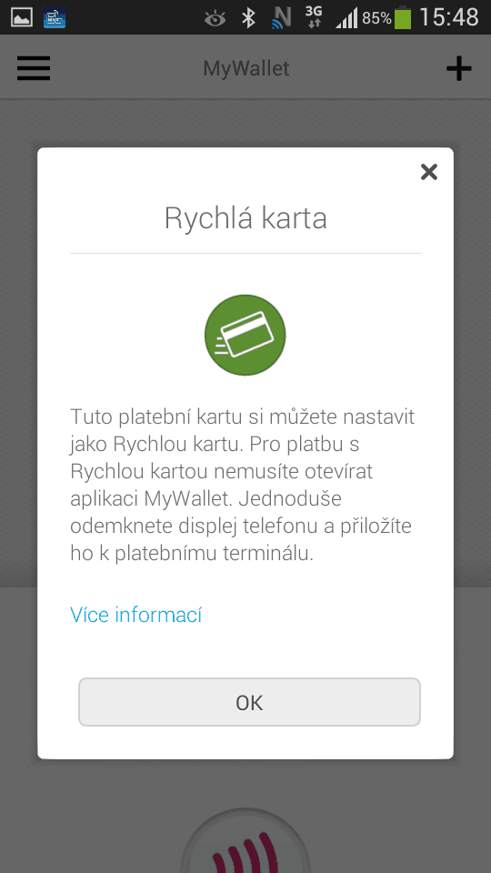 Testování NFC debetní karty ČSOB na bázi NFC SIM od T-Mobile (06/2014).