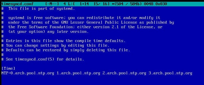Arch: nastavení systémových parametrů