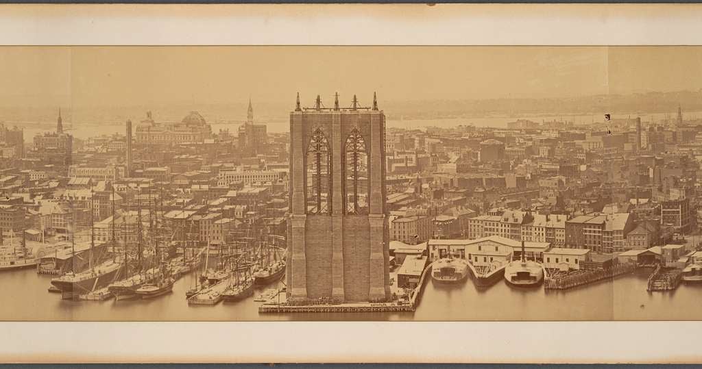 stavba Brooklyn Bridge