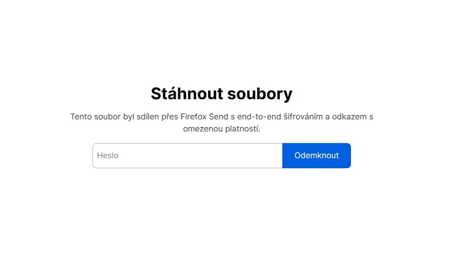 Firefox Send, nová služba Mozilly na posílání souborů