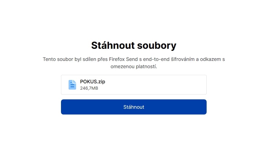 Firefox Send, nová služba Mozilly na posílání souborů