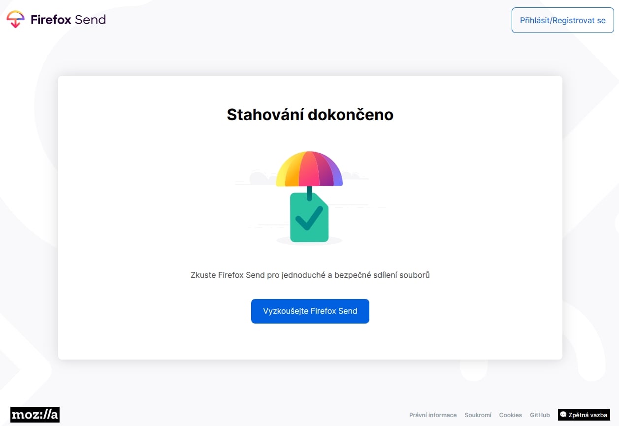 Firefox Send, nová služba Mozilly na posílání souborů