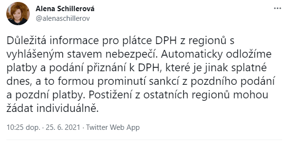 Přísliby pomoci jižní Moravě od politiků na Twitteru