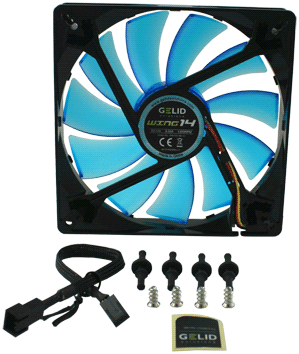 Ventilátor Gelid Wing 14 UV Blue