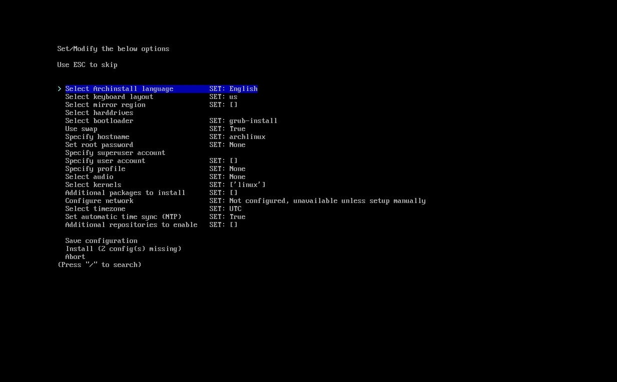Archinstall