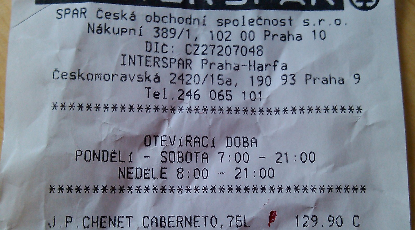 Interspar chybně značí ceny