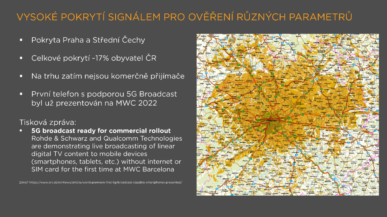 Televizní a rozhlasové vysílání v 5G v České republice