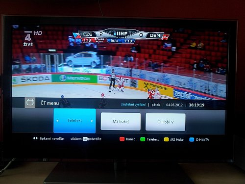 Služby HbbTV už jsou dostupné i u kanálu ČT 4 HD.