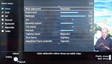 Menu nastavení prodělalo návrat ke kořenům. Nabídka druhé úrovně není průběžná, ale každé menu je samostatné a dá se v něm také kolovat.