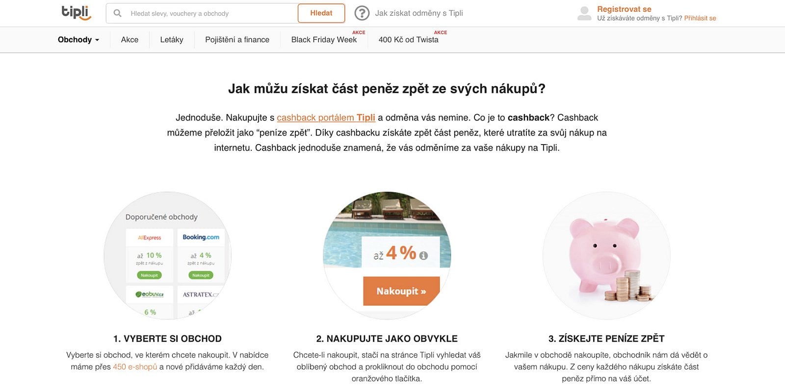 Vyberte si obchod, nakupte a část peněz vám doputuje zpět.