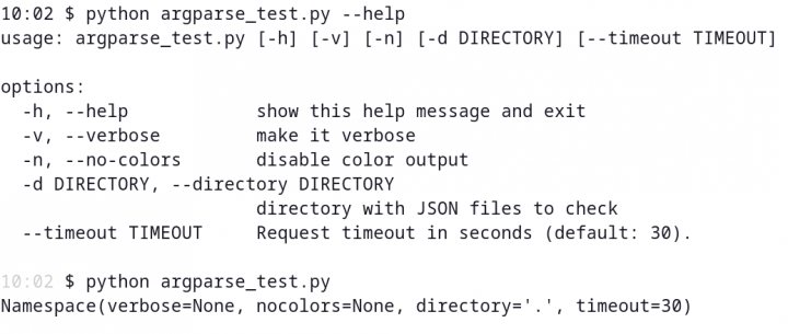 Autor: tisnik, podle licence: <a href="http://en.wikipedia.org/wiki/Rights_Managed">Rights Managed</a> Obrázek 2: Nápověda s přepínači aplikace, zobrazeno Pythonem 3.13.