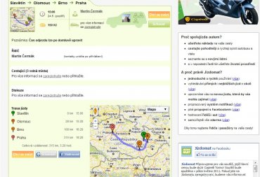 Jízdomat.cz - trasa cesty 