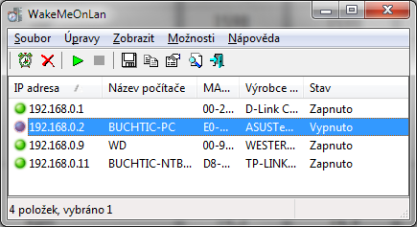 Pomocí WakeMeOnLan probudíte jiný počítač v síti