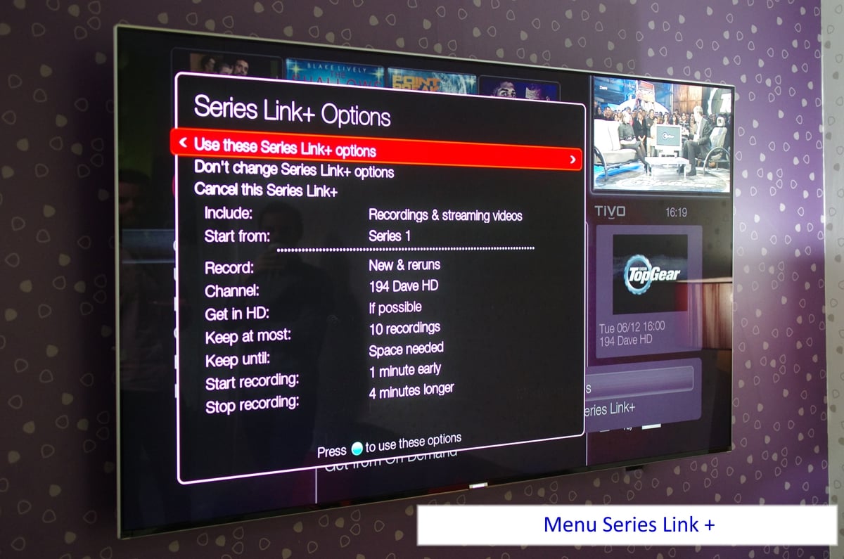 Ukázky GUI Virgin TV