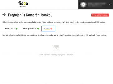 Propojení firemních karet Komerční banky s aplikací Direct Fidoo. (18. 10. 2021)