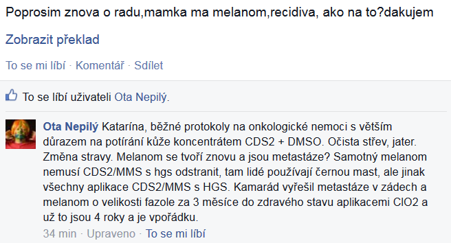 „Léčba“ CDS a MMS