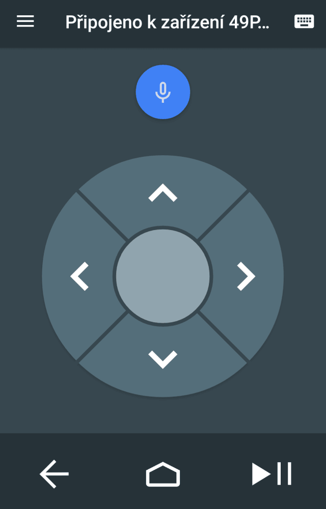 Android TV Remote Control - aplikace ovladače do mobilu