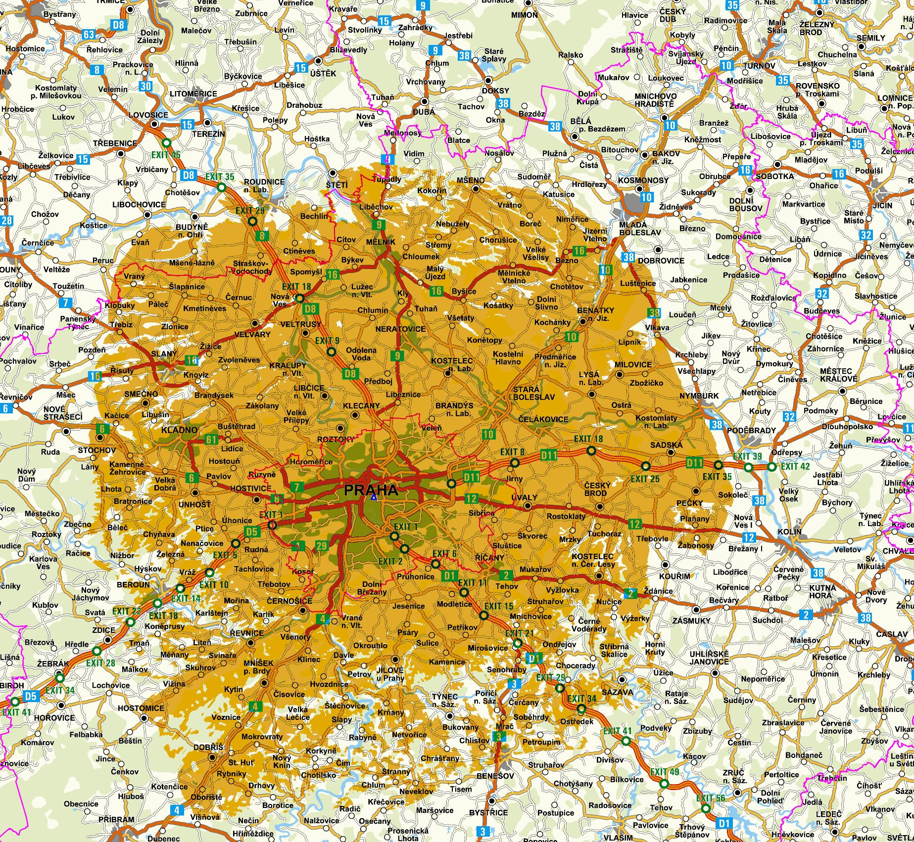 Pokrytí DVB-T2 Regionální sítě 4