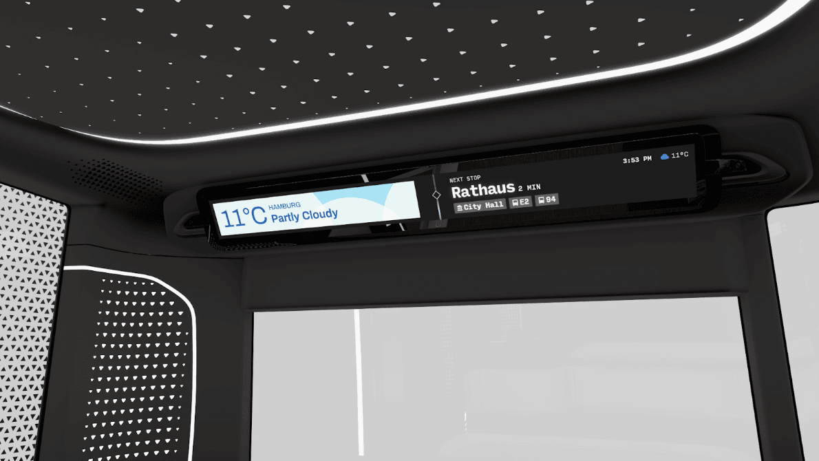 Ulicemi Hamburku jezdí autonomní minibusy HOLON