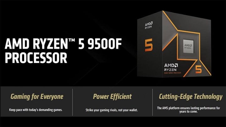 Slajdy k vydání procesoru AMD Ryzen 5 9500F