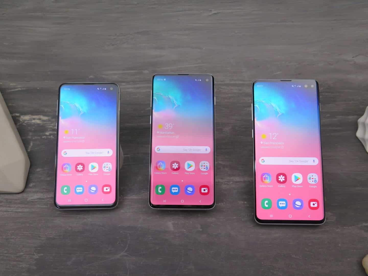 Samsung Galaxy S10e, S10 a S10+