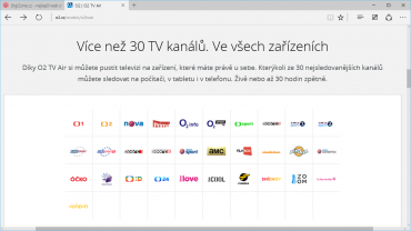 Webové rozhraní O2TV / O2TV Air