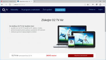 Webové rozhraní O2TV / O2TV Air