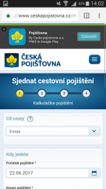 Přesměrování na web České pojišťovny.