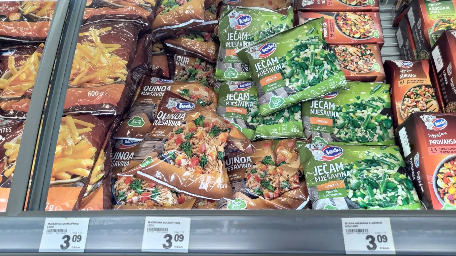Ceny potravin v Chorvatsku. Konzum, město Krk na ostrově Krk. (9. 6. 2024)