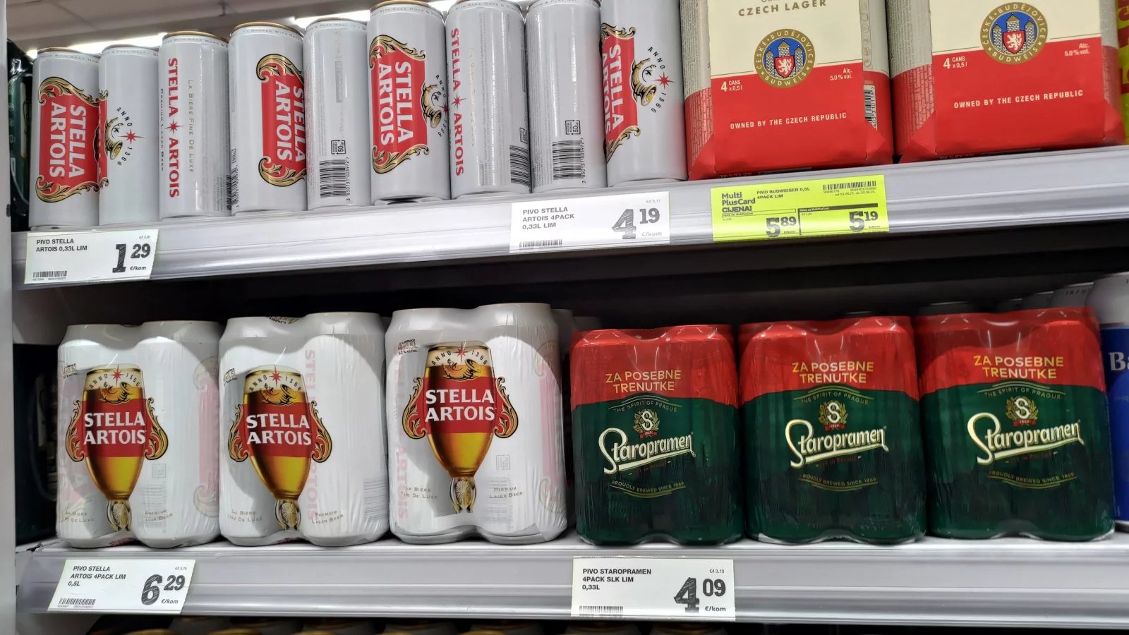 Ceny potravin v Chorvatsku. Konzum, město Krk na ostrově Krk. (9. 6. 2024)