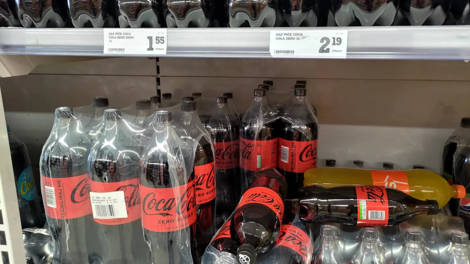 Ceny potravin v Chorvatsku. Konzum, město Krk na ostrově Krk. (9. 6. 2024)