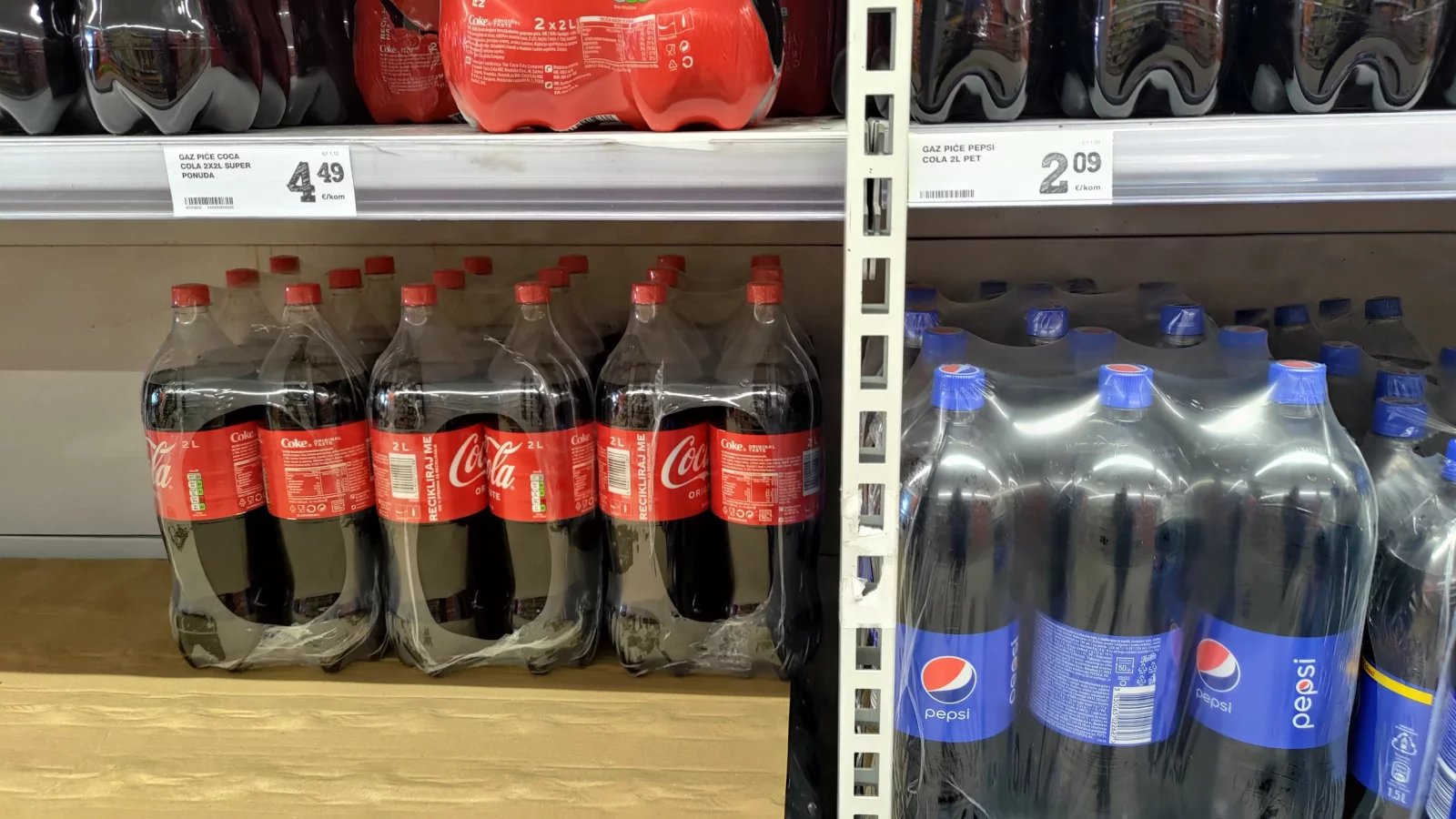 Ceny potravin v Chorvatsku. Konzum, město Krk na ostrově Krk. (9. 6. 2024)