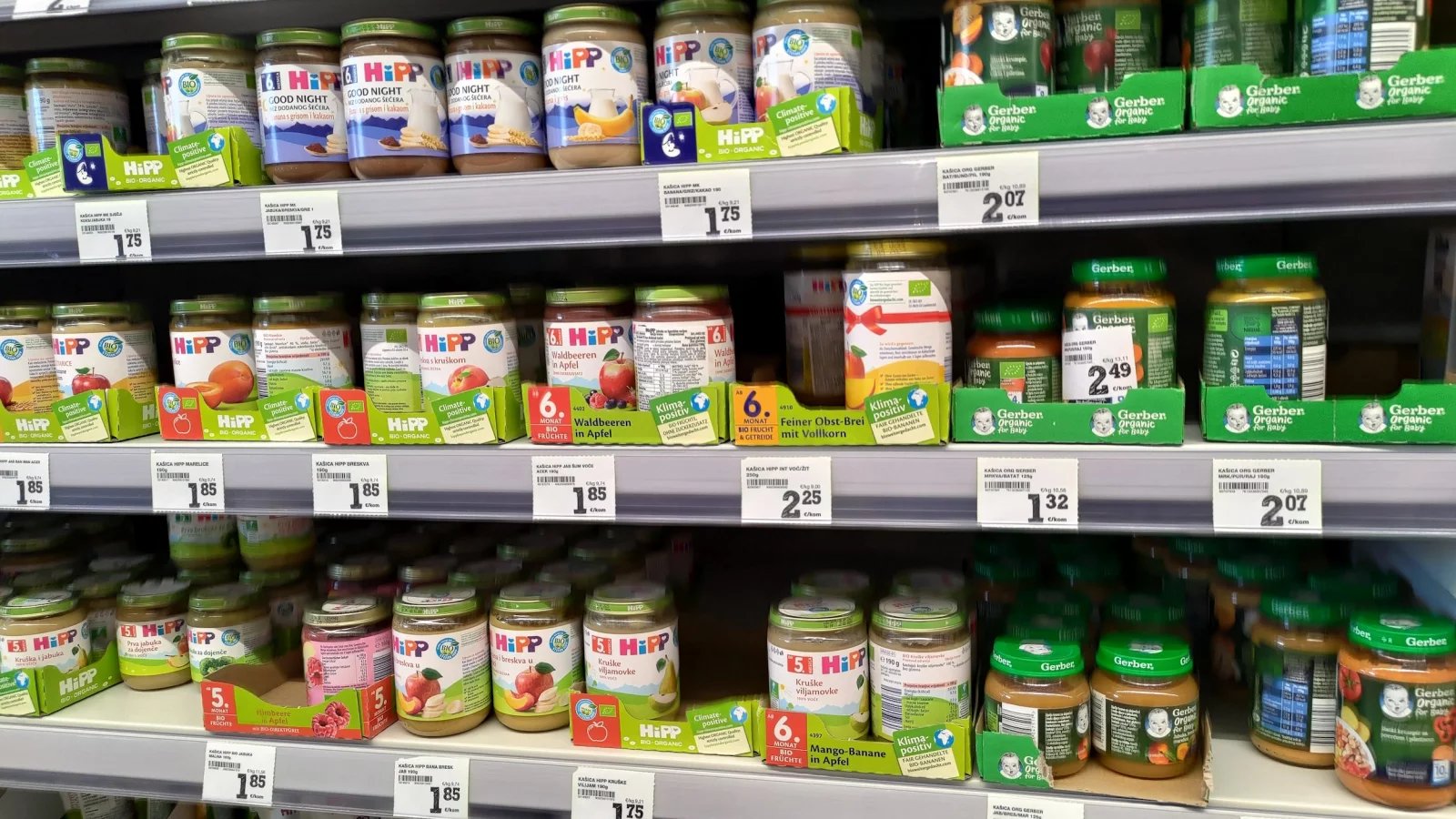 Ceny potravin v Chorvatsku. Konzum, město Krk na ostrově Krk. (9. 6. 2024)