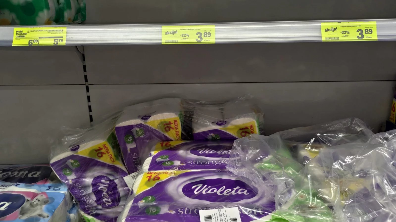 Ceny potravin v Chorvatsku. Konzum, město Krk na ostrově Krk. (9. 6. 2024)