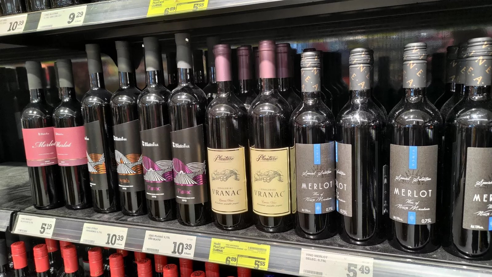 Ceny potravin v Chorvatsku. Konzum, město Krk na ostrově Krk. (9. 6. 2024)