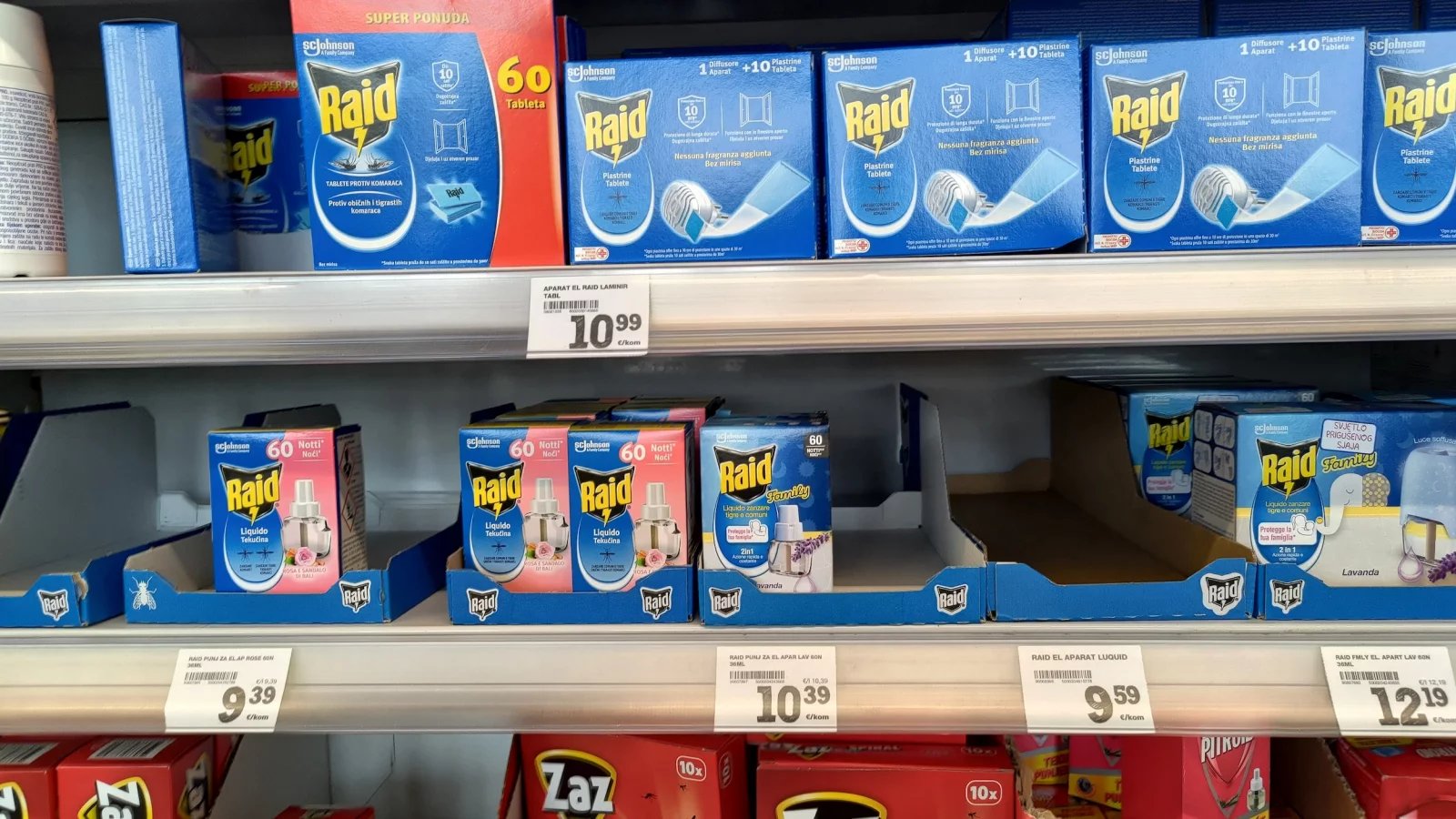 Ceny potravin v Chorvatsku. Konzum, město Krk na ostrově Krk. (9. 6. 2024)